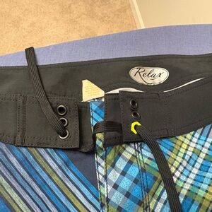 Relax Men's Vibrant Plaid Board Shorts